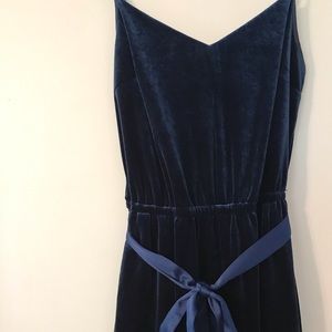 ModCloth Blue Velvet Jumpsuit